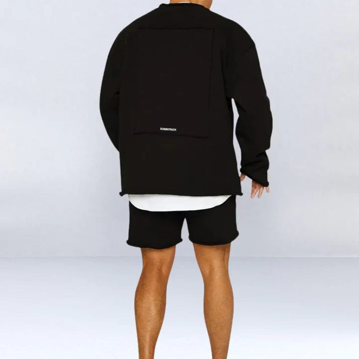 John | Stylish Relaxed Fit Sweatshirt Shorts Set