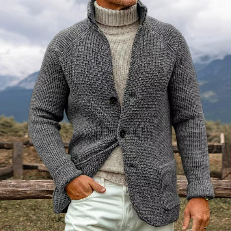 Jeffrey - Knit Cardigan in Coarse Knit Look
