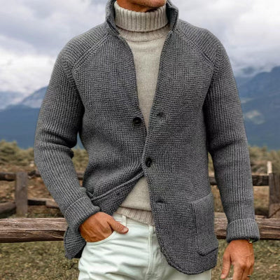 Jeffrey - Knit Cardigan in Coarse Knit Look