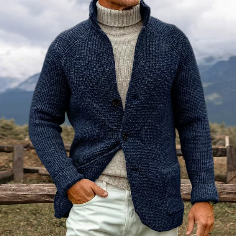 Jeffrey - Knit Cardigan in Coarse Knit Look
