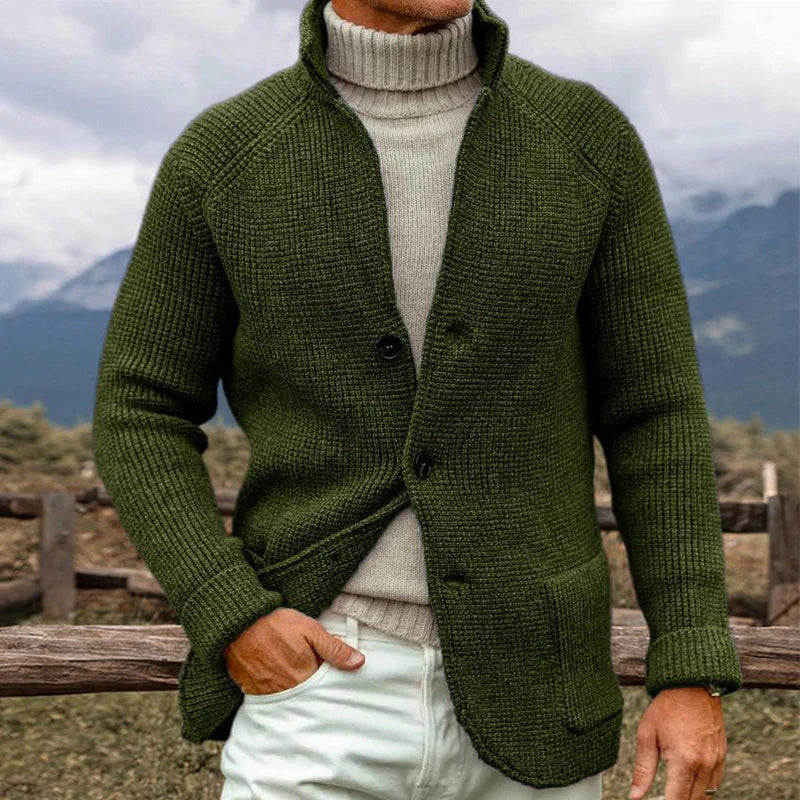 Jeffrey - Knit Cardigan in Coarse Knit Look