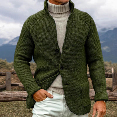 Jeffrey - Knit Cardigan in Coarse Knit Look