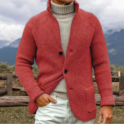 Jeffrey - Knit Cardigan in Coarse Knit Look