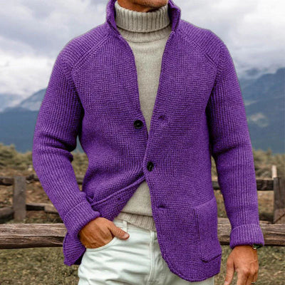 Jeffrey - Knit Cardigan in Coarse Knit Look