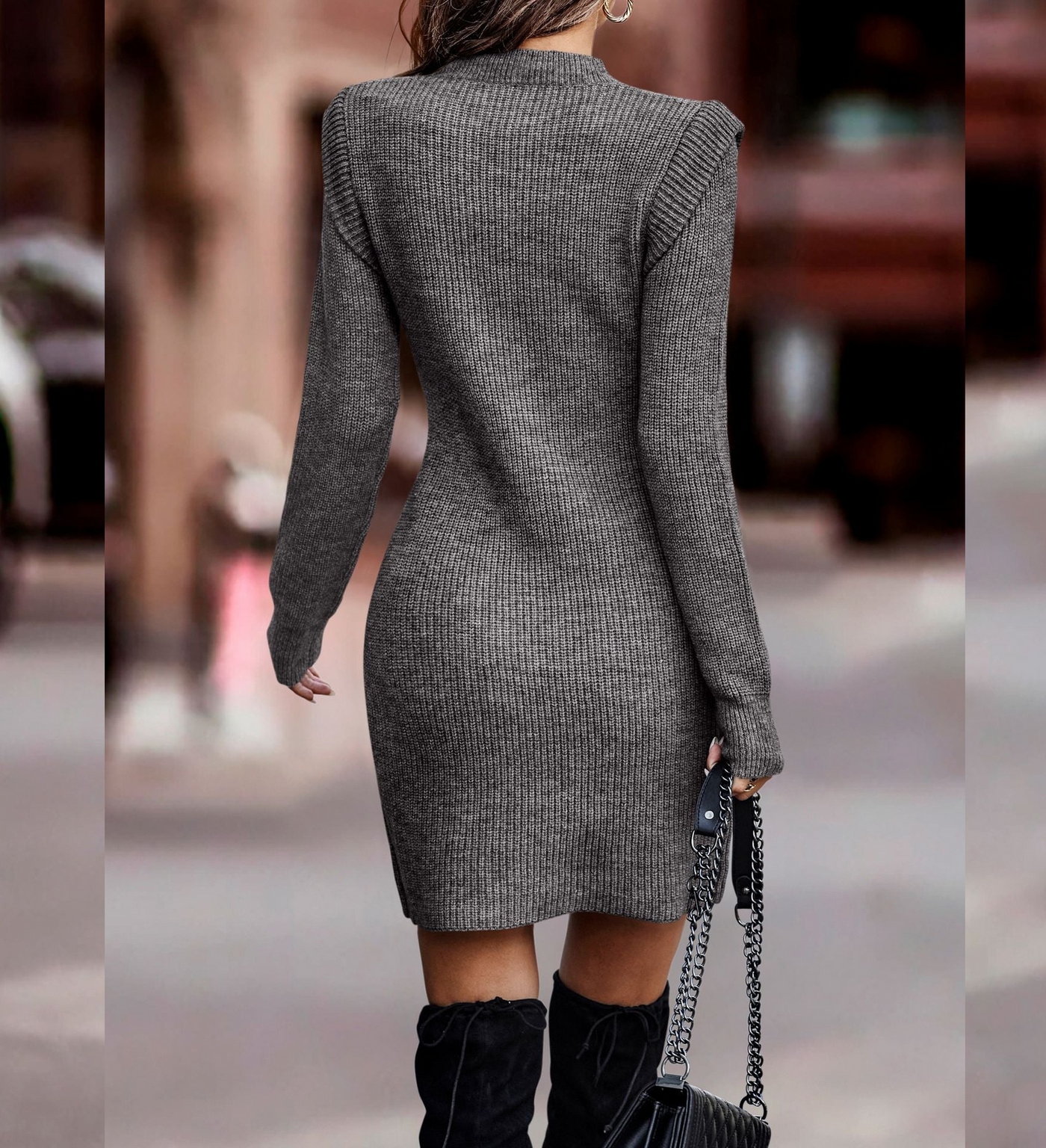 Elegant Long Sleeve Bodycon Dress 