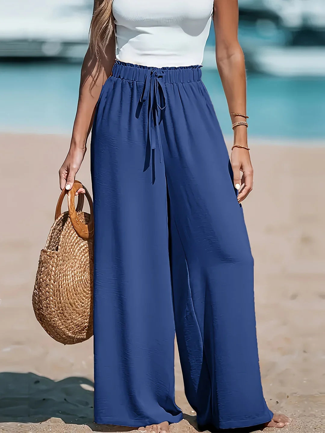 Rani™ | High-Rise Drawstring Palazzo Pants
